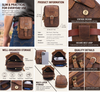 Men’s Leather Waist Bag with Belt Loop for Everyday Carry