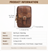 Men’s Leather Waist Bag with Belt Loop for Everyday Carry