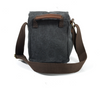 Small Canvas Camera Bag with Top-Grain Cowhide and Dividers