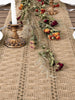 Burlap Macrame Jute Small Runner for Fall, Spring, Christmas & Easter