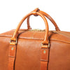 Brown Genuine Leather Overnight Duffle Bag Travel Carry On