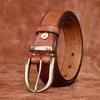 Genuine Leather Belt Western Style With Brass Buckle
