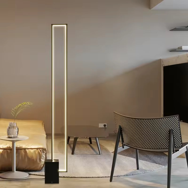 Minimalist Black Geometric Floor Lamp for Bedroom