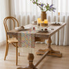 Geometric Boho Colorful Table Runner with Fringe