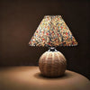 Premium rattan bamboo woven table lamp Floral Lampshade