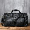 Brown Genuine Leather Duffle Overnight Bag