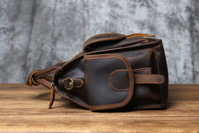 Vintage Leather Briefcase Men's Cowhide Bag