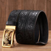 Tiger Buckle Genuine Leather Belt for Men