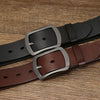 Men's Real Leather Belt with Modern Ceramic Buckle