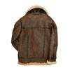 shearling lined aviator jacket mens real sheepskin flight coat