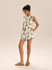 Shell Print Shorts Set with Sleeveless Top and Sea Life Motifs