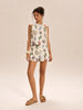 Shell Print Shorts Set with Sleeveless Top and Sea Life Motifs