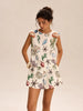 Shell Print Shorts Set with Sleeveless Top and Sea Life Motifs