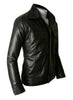 mens black genuine leather jacket slim fit
