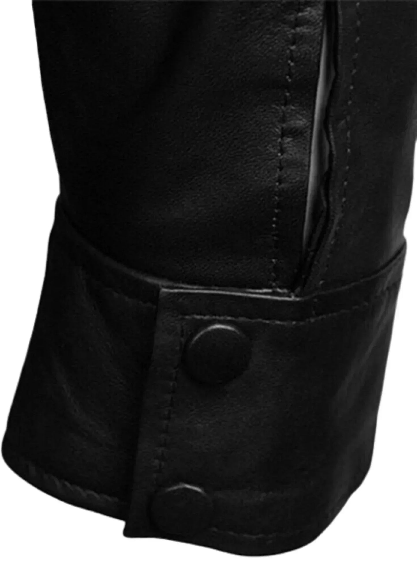 mens black genuine leather jacket slim fit