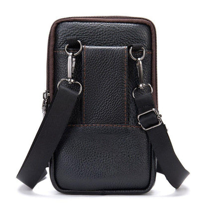 genuine cowhide leather phone holster crossbody bag