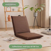 Japanese floor recliner beanbag sofa Small coffee-colored [Five-level adjustment]