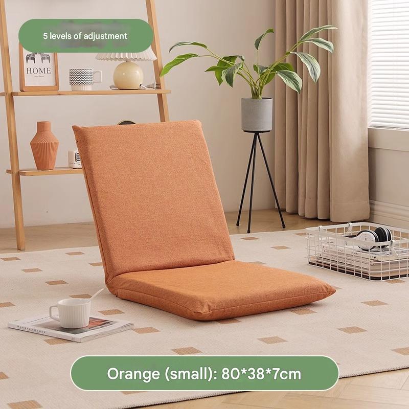 Japanese floor recliner beanbag sofa Small orange [Five-level adjustment]