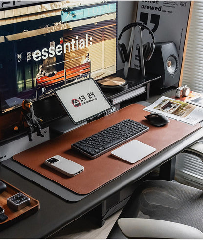 Leather desk mat with magnetic writing surface 2