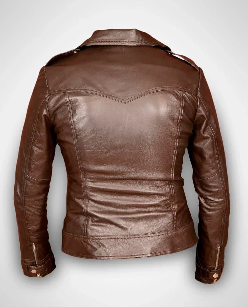 Genuine Leather Women's Biker Jacket