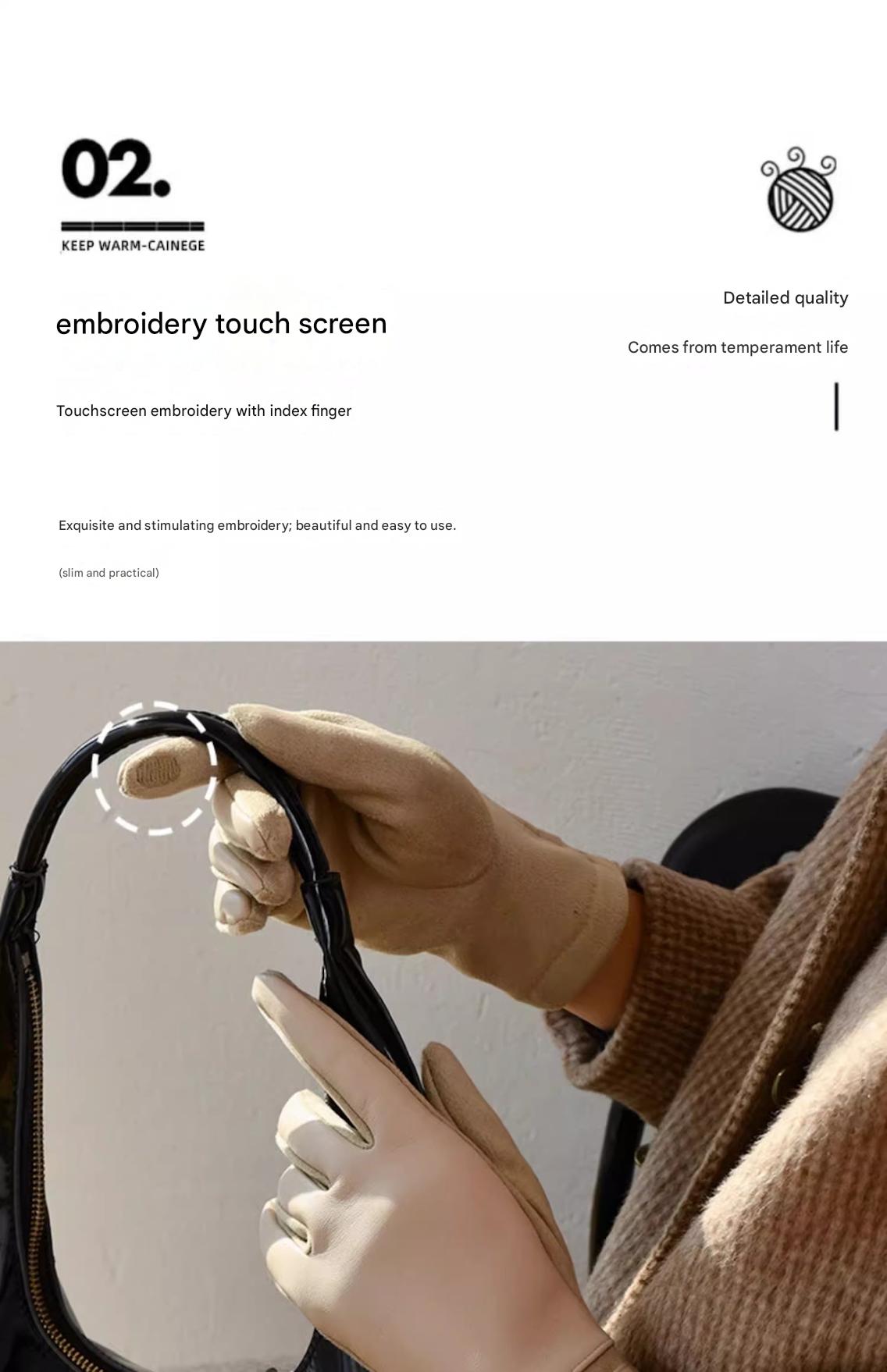 Women leather gloves for winter warmth