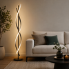 Modern spiral led floor lamp Black White Light (5000K) 100-110V