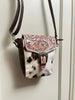 Tooled Cowhide Crossbody Bag with Western Leather Flap