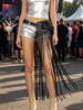 Festival tassel skirt with rivets