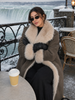 Women’s Reversible Faux Fur Long Winter Coat