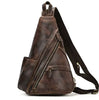 Genuine Leather Sling Backpack for Men