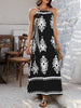 Tribal Print Maxi Dress for Women in Black and White