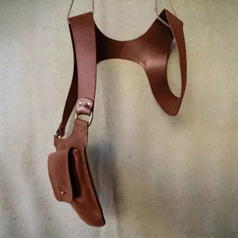 Genuine Leather Underarm Holster Wallet Brown