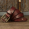 Men's Full Grain Leather Double Prong Belt