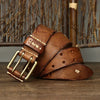 Men's Full Grain Leather Double Prong Belt