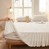 Quilted Fitted Sheet with Bed Skirt Mattress Cover