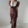 Printed doll collar autumn dress