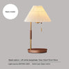 Nordic scandi wooden wireless charging table lamp Walnut wood lampshade + off-white lampshade (basic design)
