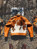 Hair On Cowhide Jacket with Brown White Hide