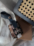 Handle Style Leather Rattan Handbag