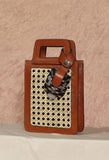 Handle Style Leather Rattan Handbag