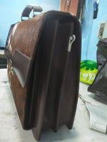 Dark Brown Black Cowhide Briefcase Bag