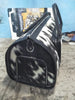 Extra Large Black White Cowhide Duffle Bag