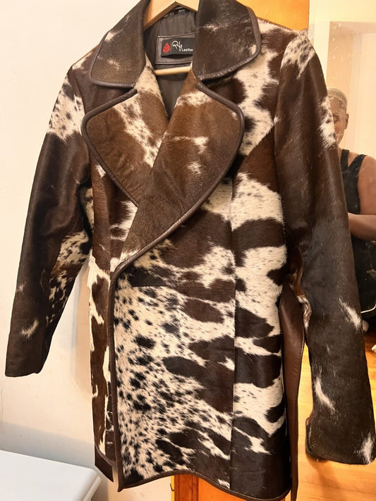 Hair On Cowhide Trench Coat