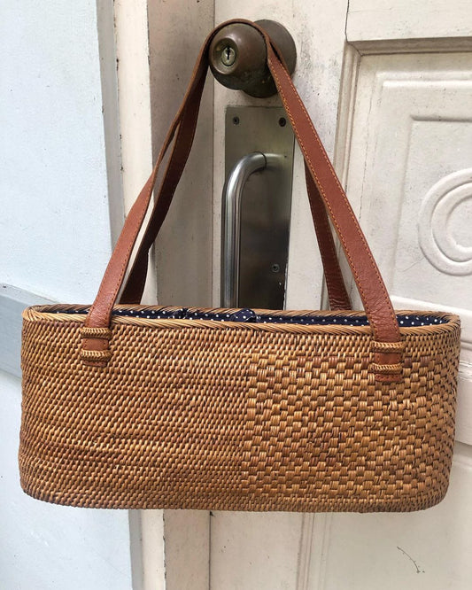 Real Rattan Beach Bag