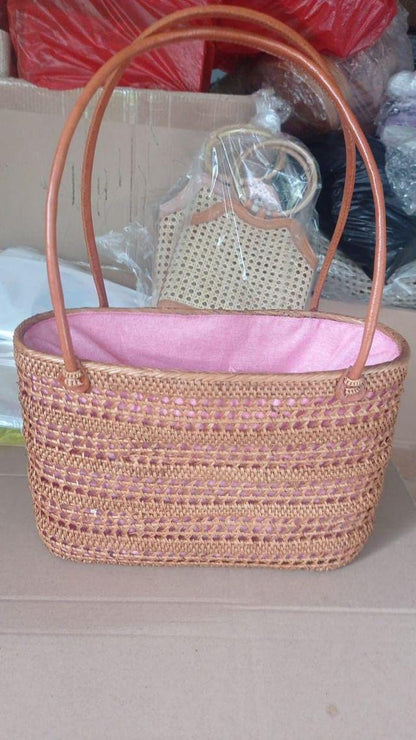 Real Wicker Rattan Purse