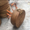 Round Rattan Backpack