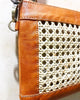 Rattan Cane Webbing Crossbody Clutch Purse