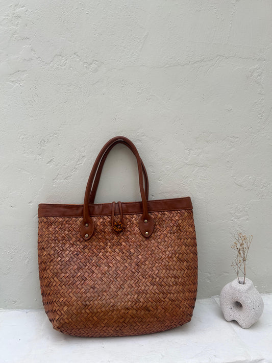 Handwoven Straw Tote Bag