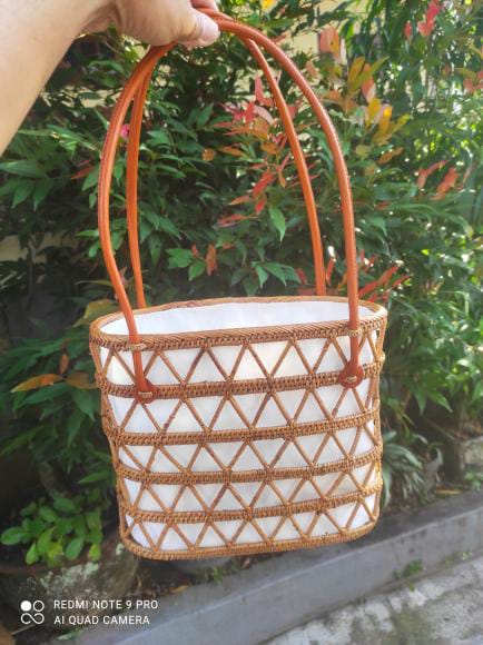 Handcrafted Braided Rattan Bag