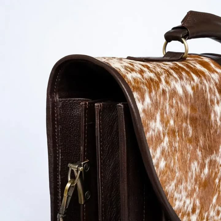 Western Cowhide Briefcase Bag Purse